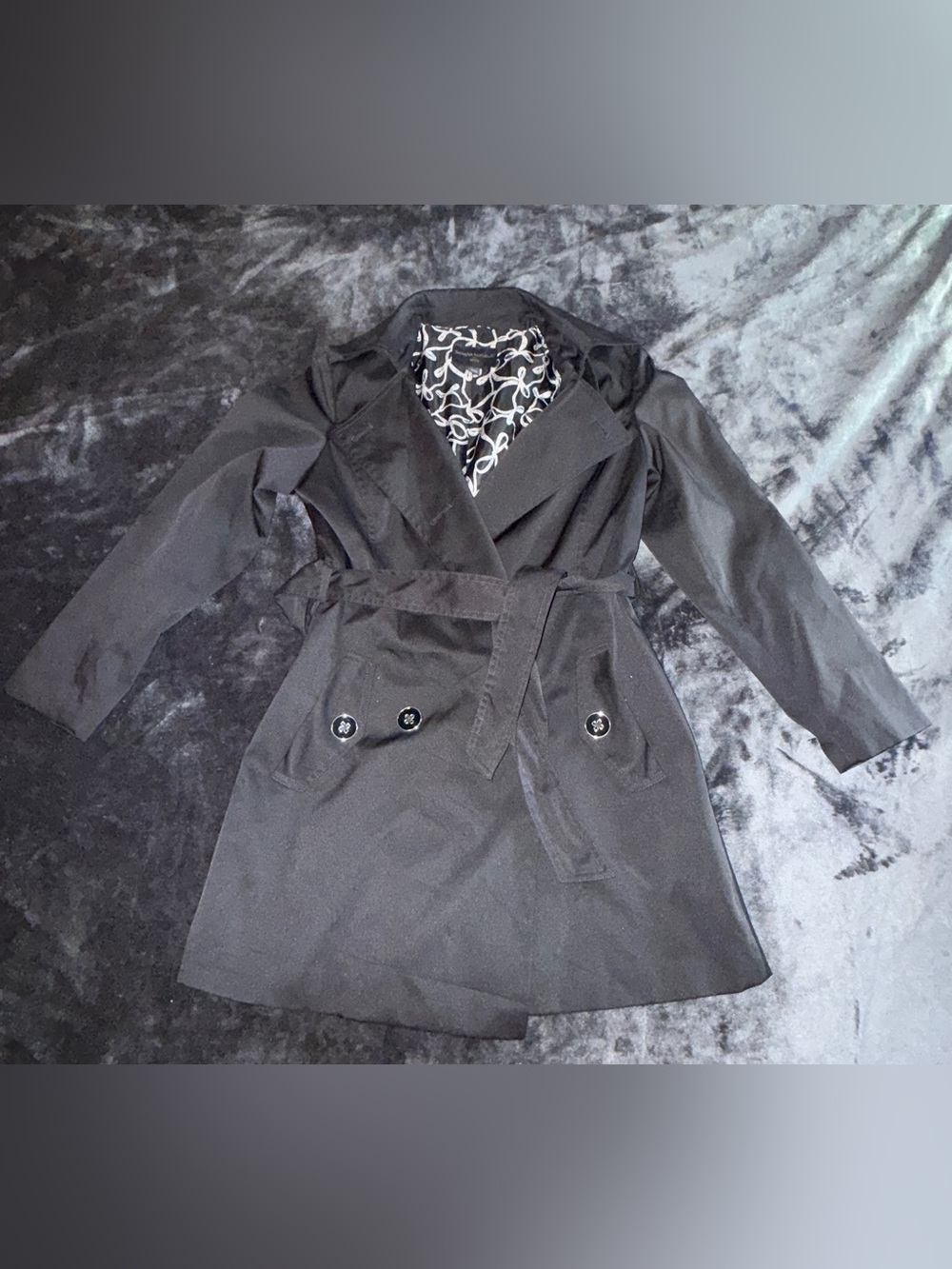 Banana Republic Black Women's petite Trench Coat with Belt